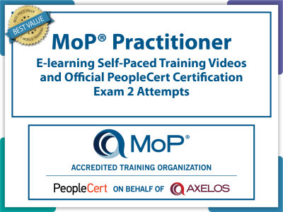 MoP® Practitioner E-learning Self-Paced Training Videos and Official PeopleCert Certification Exam 2 Attempts. Course code: MOPPR-E-2