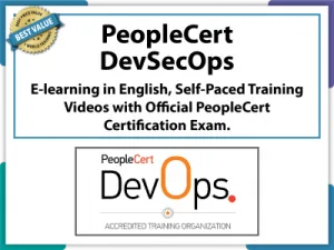 PeopleCert DevSecOps E-learning in English, Self-Paced Training Videos with Official PeopleCert Certification Exam. Course Code: DEVSECOPS-E