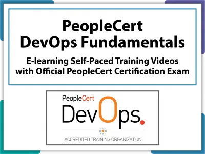 DevOps Fundamentals E-learning in English, Self-Paced Training Videos with Official PeopleCert Certification Exam 2 Attempts. Code: DEVOPSFND-E-2